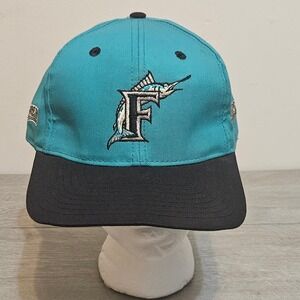 Vintage Twins Enterprise Florida Miami‎ Marlins Teal Snapback Cap Hat 90s